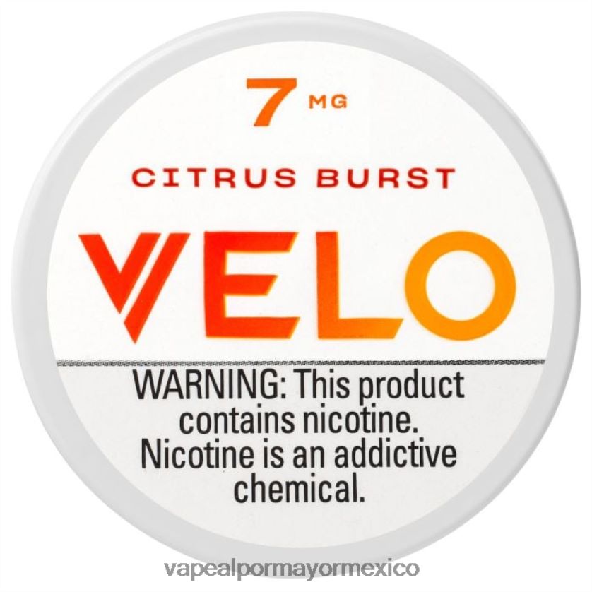 Vaporizador Al Por Mayor explosión de cítricos D4H84F44 VELO bolsa de nicotina 7 mg
