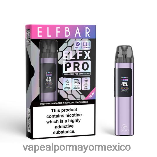 Vaporizador Desechable Precio - ELFBAR ELFX Pro ABRIR APOL DE POD púrpura H6N0T2