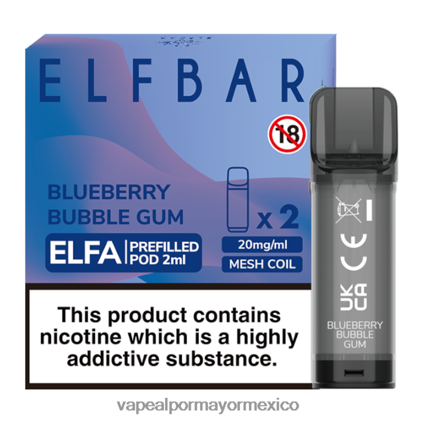 Cigarrillo Electrónico Al Por Mayor chicle de arándanos D4H84F333 ELFBAR Elfa cápsula precargada - 2 ml - 20 mg (paquete de 2)