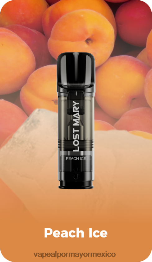 Jugo De Vapeo hielo de durazno D4H84F428 LOST MARY Tappo cápsulas de repuesto precargadas