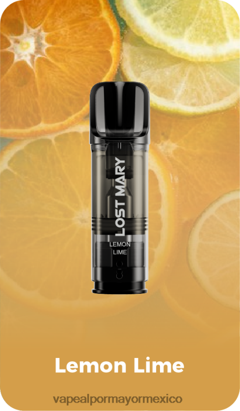 Vaporizador Desechable Al Por Mayor Lima Limon D4H84F425 LOST MARY Tappo cápsulas de repuesto precargadas