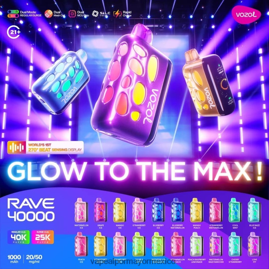 Vape Al Por Mayor Mexico - Vozol Rave 40000 NR8T0N1