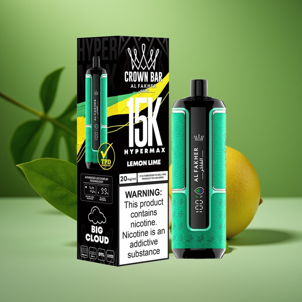 Al Fakher Crown Bar 15K 22ml Limón Lima vape distributor Mexico