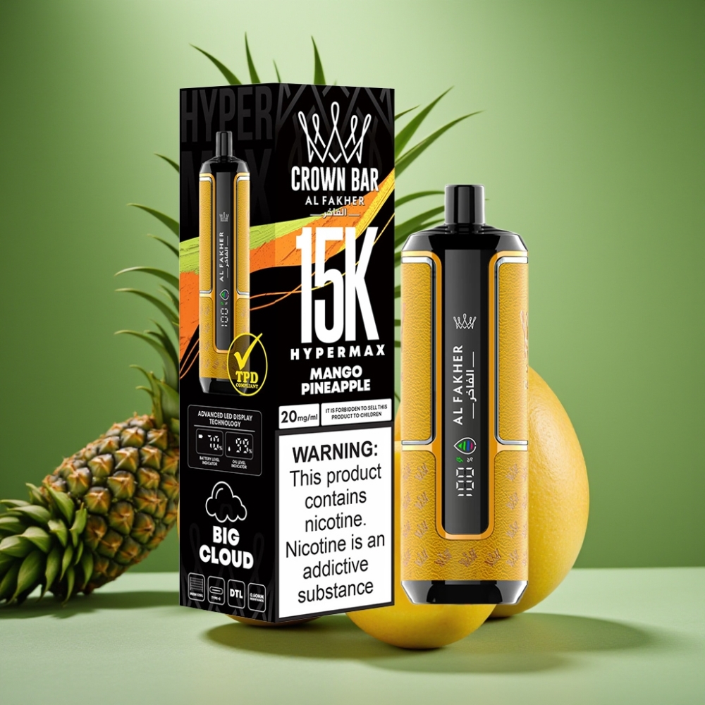 Al Fakher Crown Bar 15K 22ml Piña Mango vape distributor Mexico