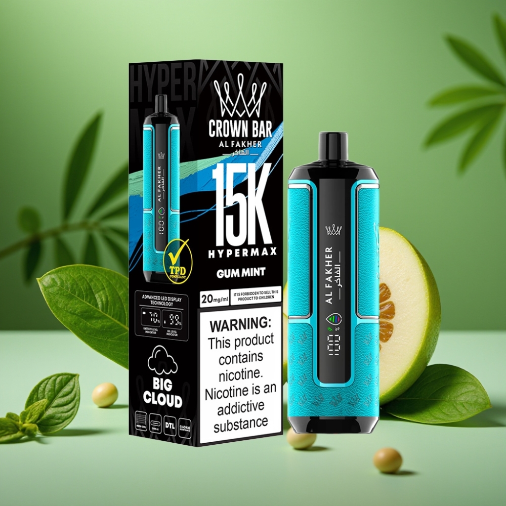 Al Fakher Crown Bar 15K Chicle Menta 22ml vape distributor Mexico