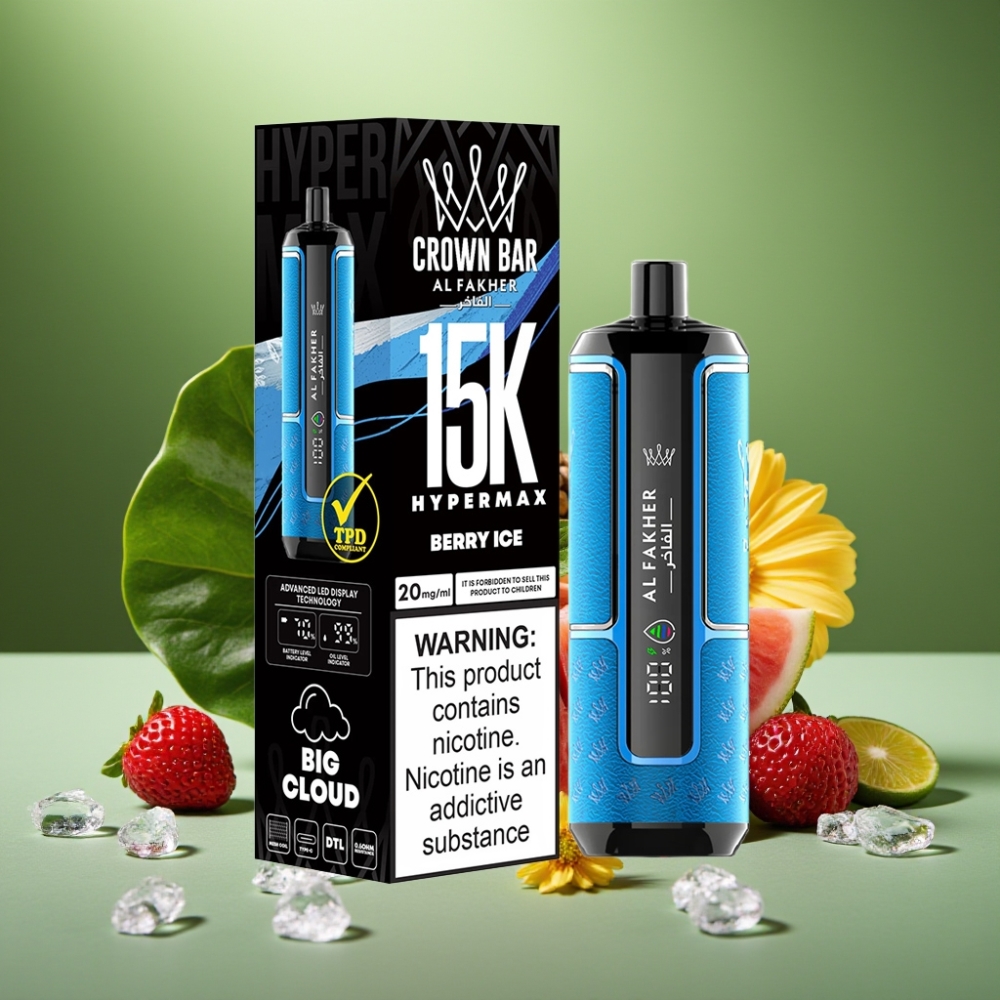 Al Fakher Crown Bar 15K Hypermax 22ml Baya Helada vape distributor Mexico