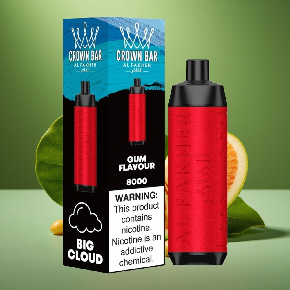 Al Fakher Crown Bar 8000 Crystal 18ml Chicle Desechable vape distributor Mexico