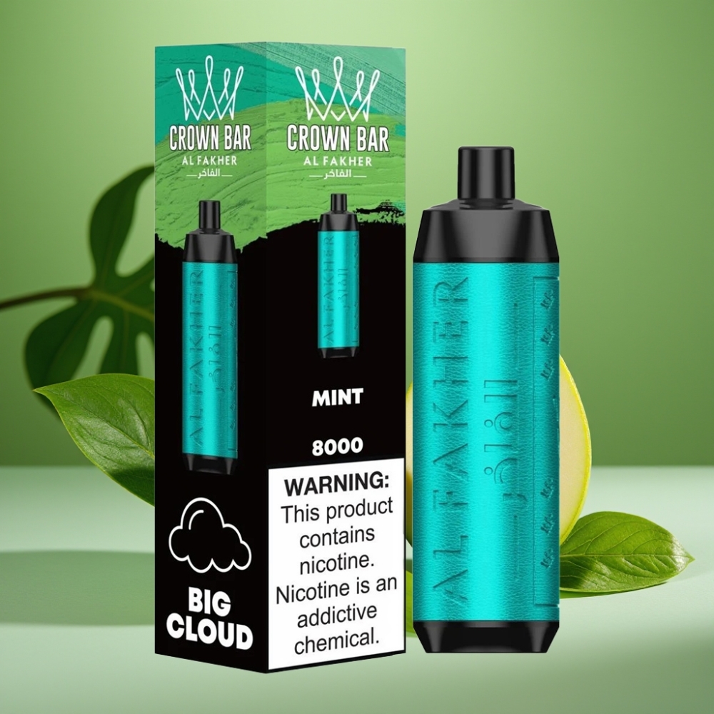 Al Fakher Crown Bar 8000 Crystal 18ml Menta Disposable Vape