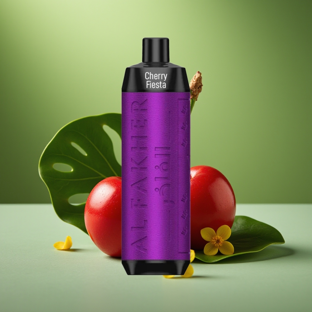 Al Fakher Crown Bar 8000 Crystal Desechable USB-C Cherry Fiesta