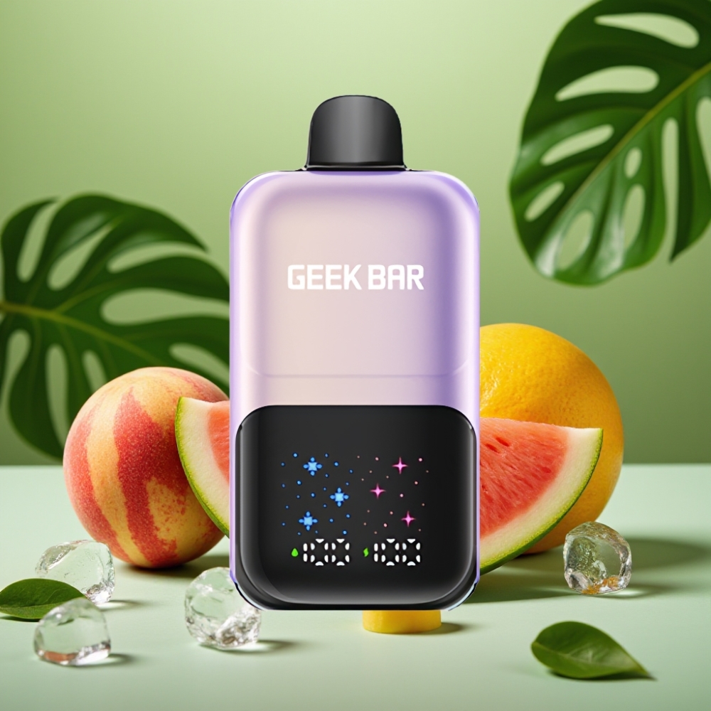 GEEK BAR 2GO 50000 Puffs Pantalla Grande y Sabor Durazno Mango Sandía Hielo