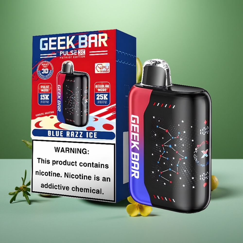 Geek Bar Pulse X 25000 Puffs 18mL Pantalla Curva 3D Edición Patriota