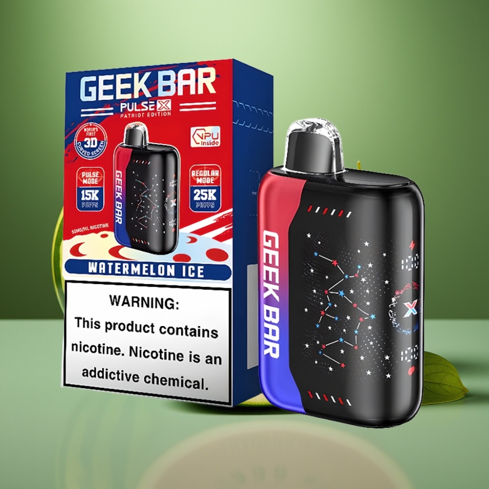 Geek Bar Pulse X 25000 Puffs 18mL Pantalla Curva 3D Edición Patriota