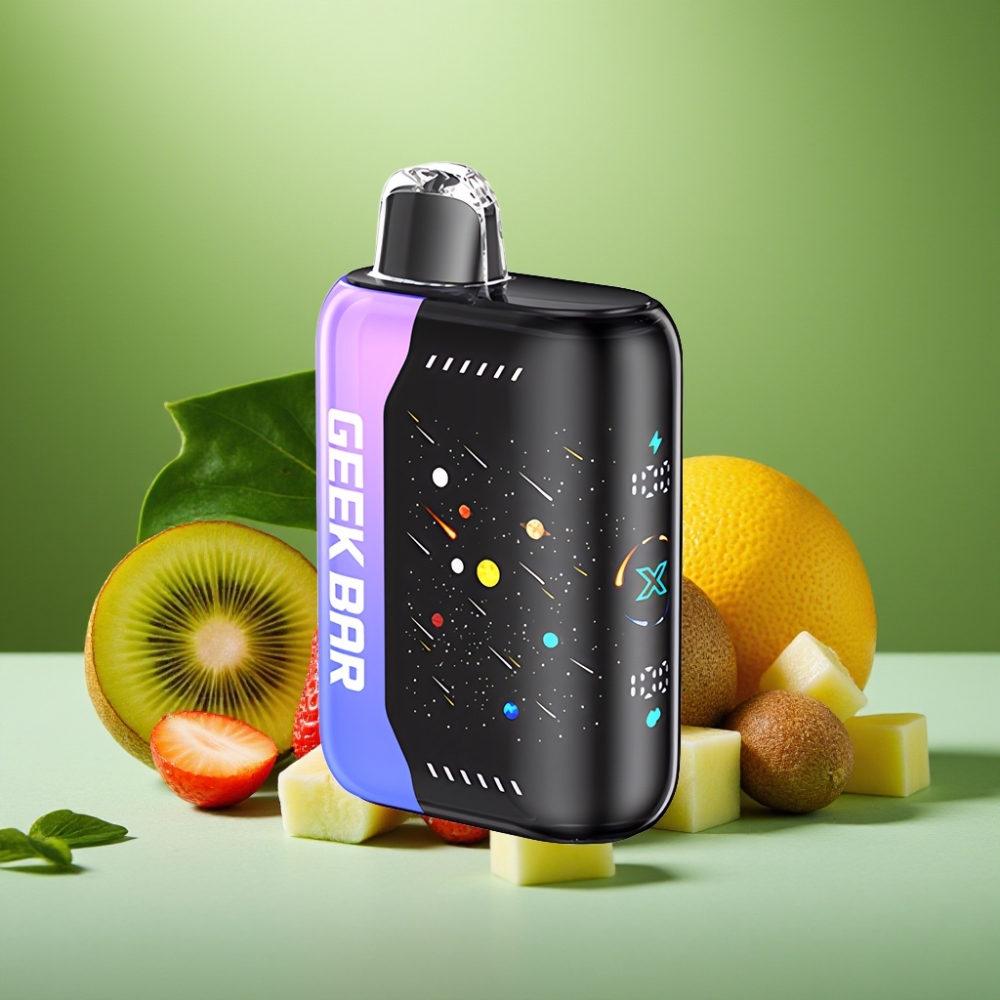GEEK BAR Pulse X 42K Puffs Fresa Kiwi Helado Pantalla Curva 3D
