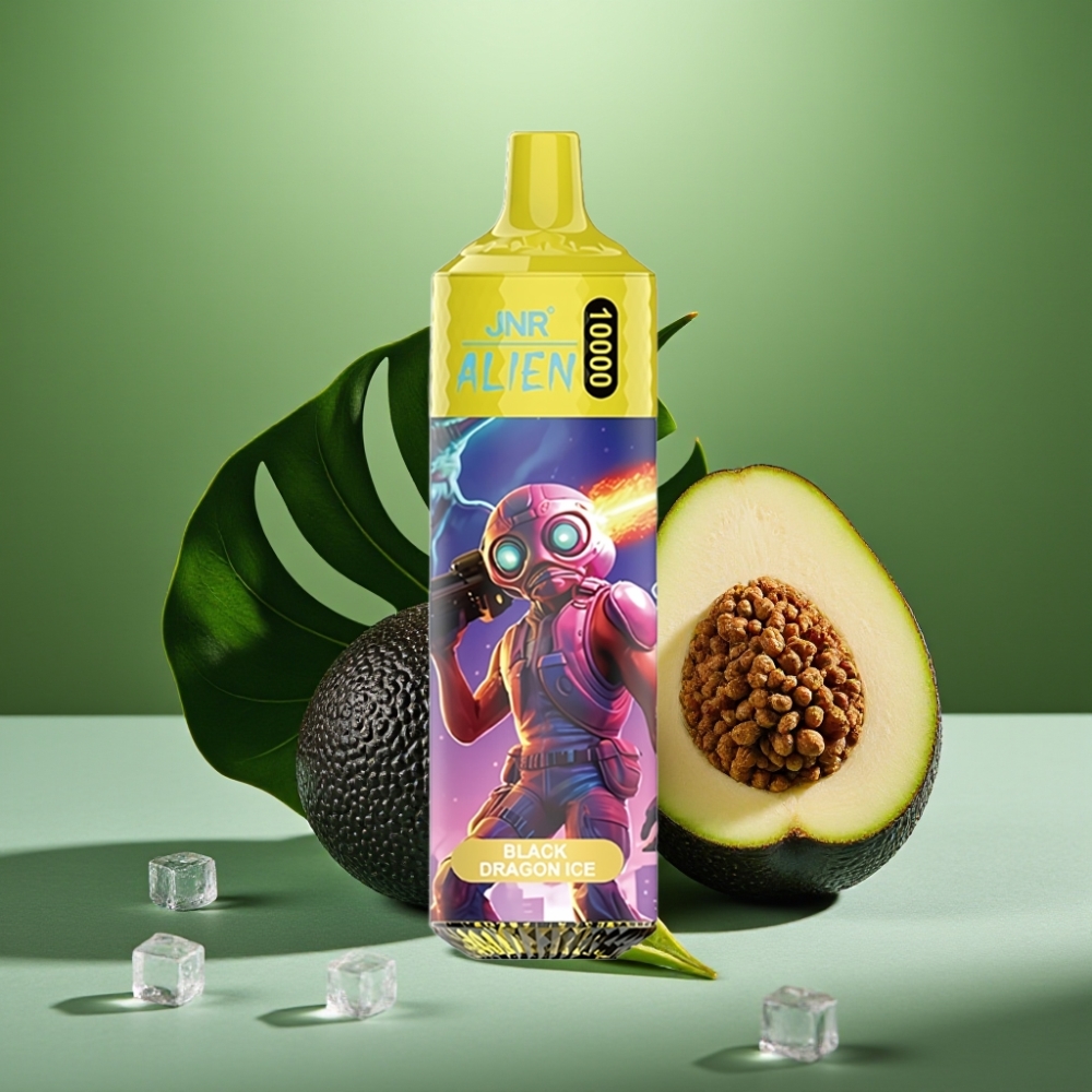 JNR Alien 10000 Puffs Dragón Negro Helado Tipo-C Carga Rápida
