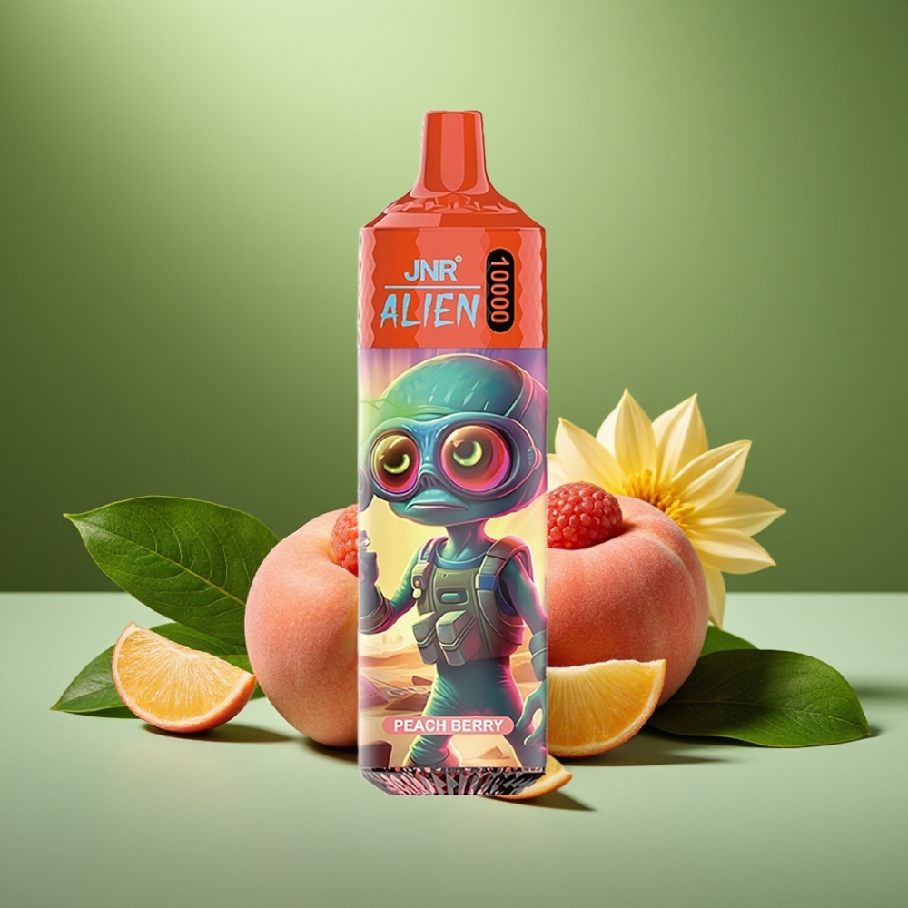 JNR Alien 10000 Puffs Duración LED RGB Sabor Durazno Baya