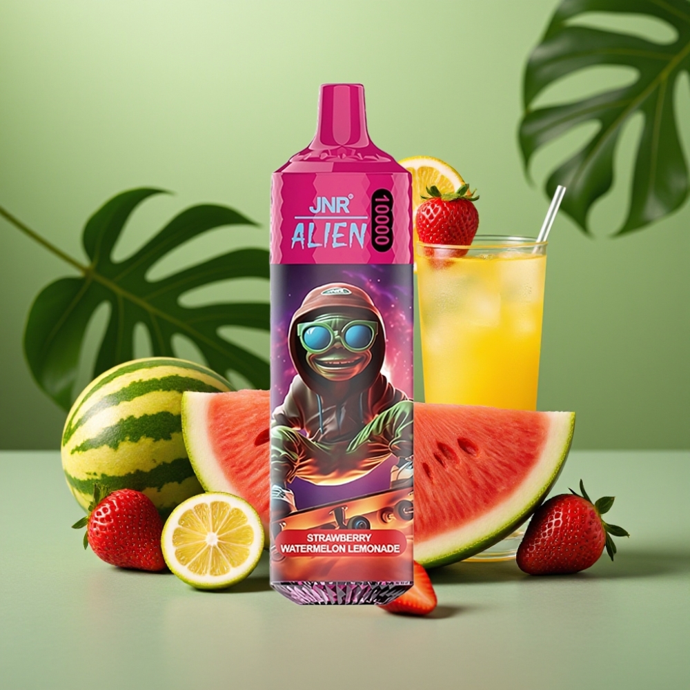 JNR Alien 10000 Puffs LED RGB Fresa Sandía Limonada vape distributor Mexico
