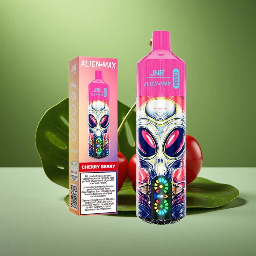 JNR Alien Max 18000 Puffs Doble Nucleo Cereza y Baya vape distributor Mexico