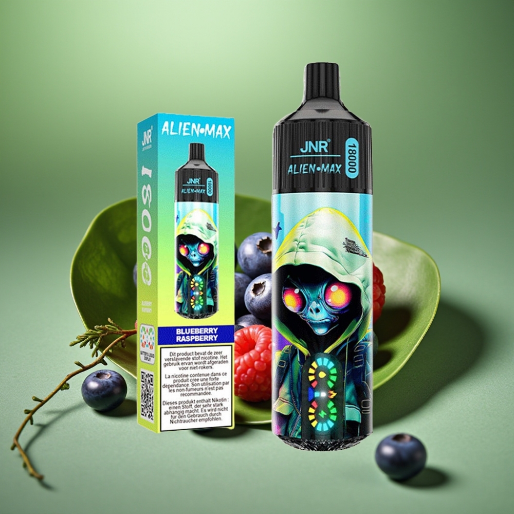JNR Alien Max 18000 Puffs Dual Core Arándano Frambuesa vape distributor Mexico