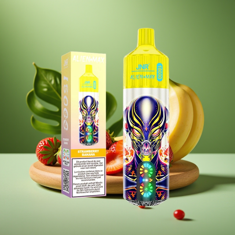 JNR Alien Max 18000 Puffs Dual Core Fresa Plátano vape distributor Mexico