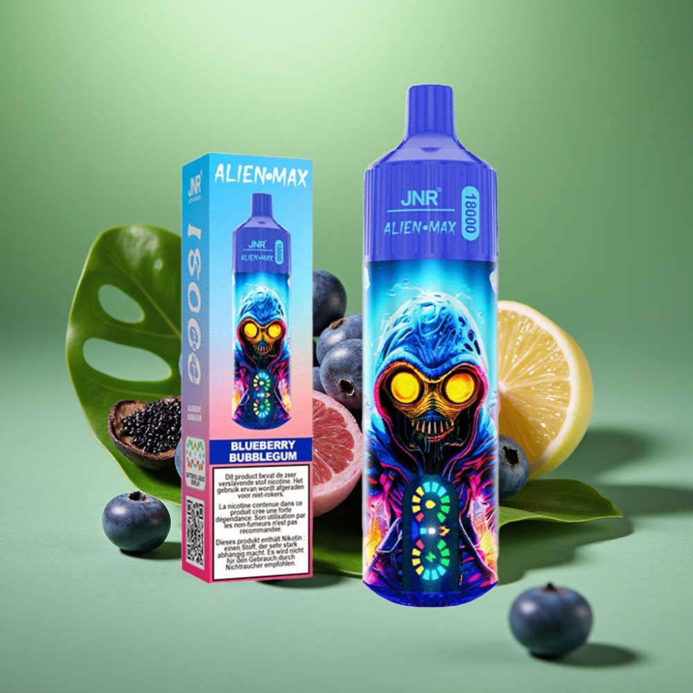 JNR Alien Max 18000 Puffs Dual Mesh Chicle de Arándano vape distributor Mexico