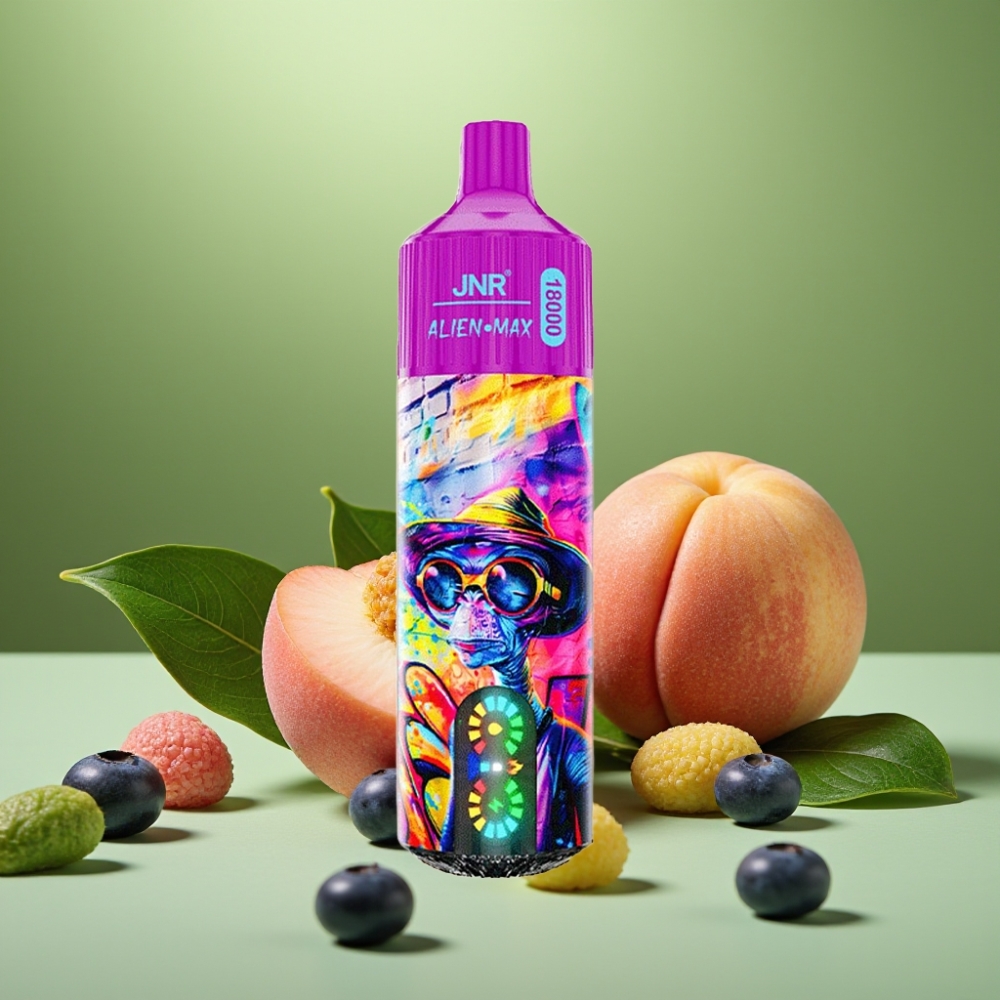 JNR Alien Max 18000 Puffs Dual Mesh Dulce de Melocotón y Arándano