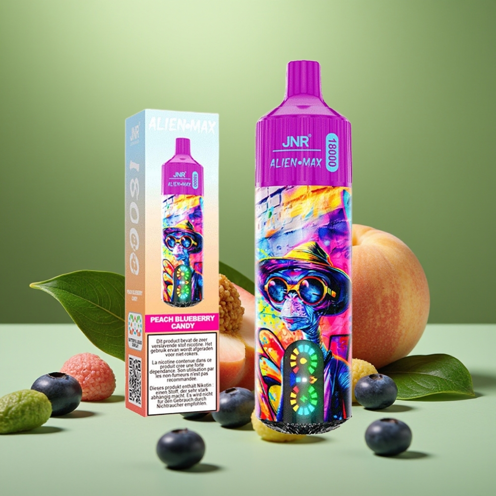 JNR Alien Max 18000 Puffs Dual Mesh Dulce de Melocotón y Arándano