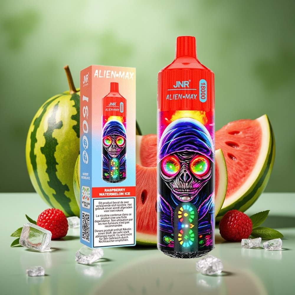 JNR Alien Max 18000 Puffs LED Dual Core Frambuesa Sandía Helada
