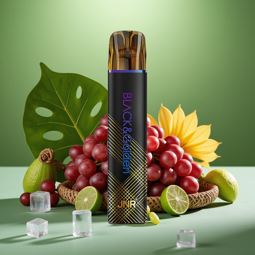 JNR Black&Golden 800 Puffs 550mAh Vape Disposable Hielo Uva