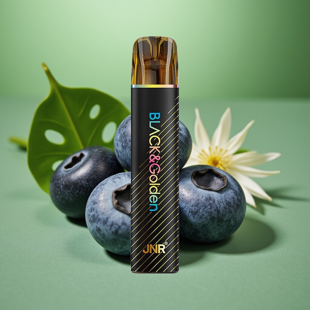 JNR Black&Golden 800 Puffs Chicle de Arándano Azul vape distributor Mexico