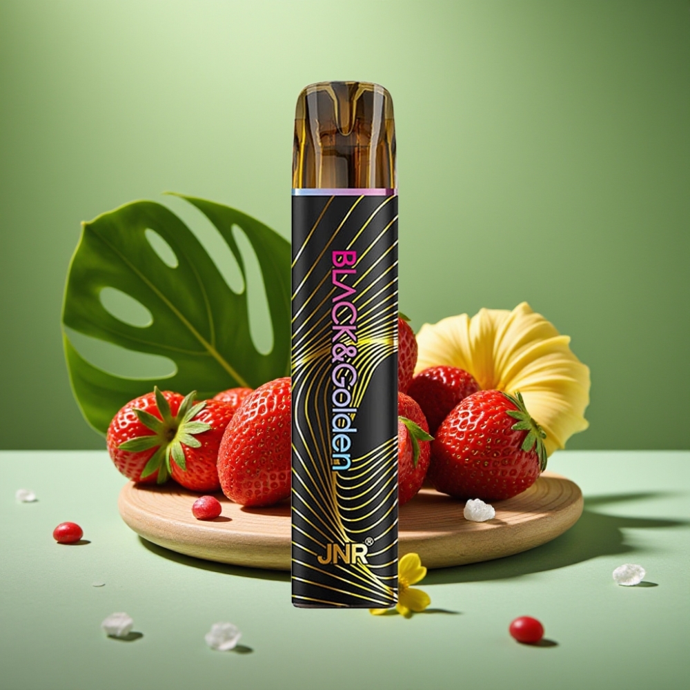 JNR Black&Golden 800 Puffs Fresa Helada 550mAh vape distributor Mexico