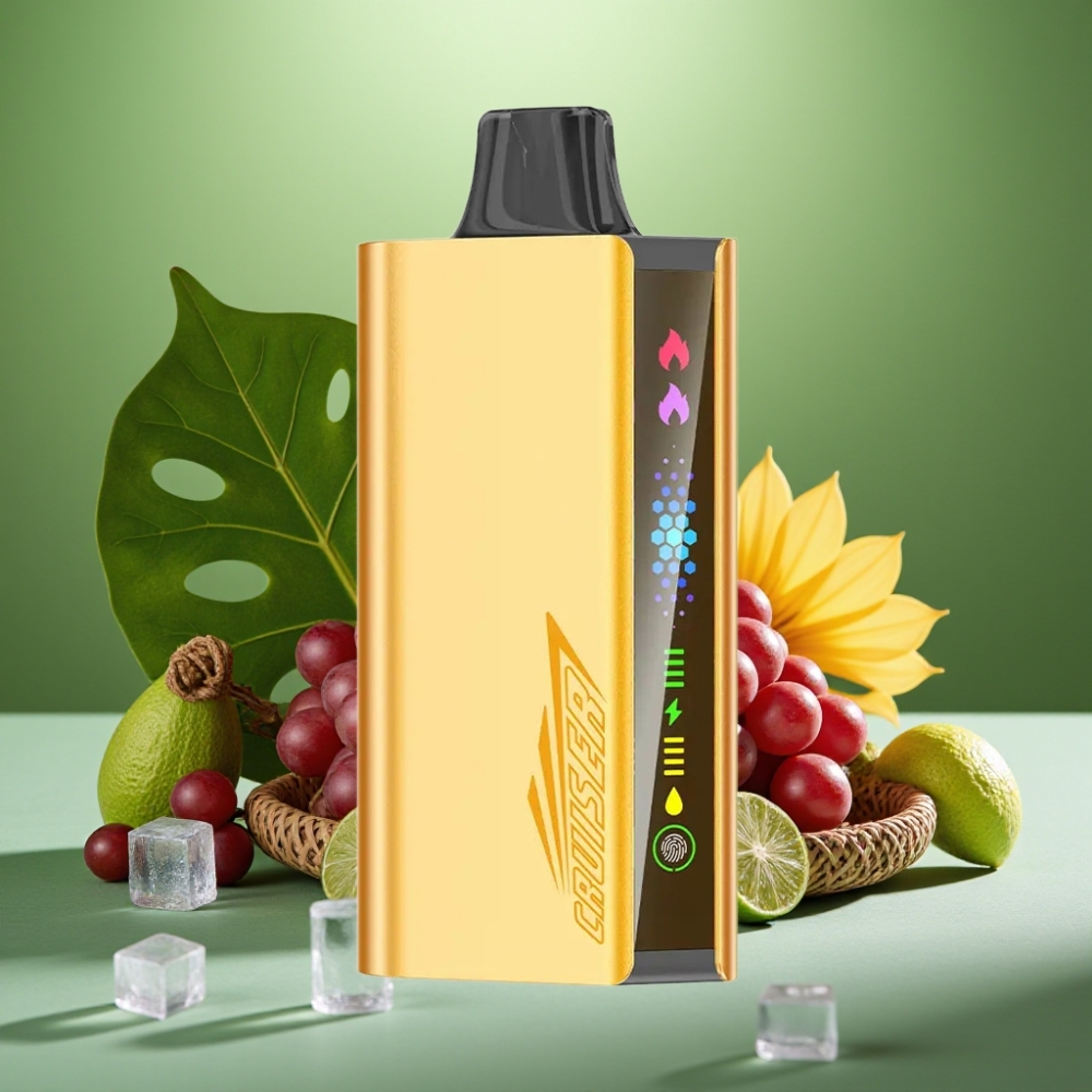 JNR Cruiser 12000 Puffs Pantalla Animada Cuerpo de Aluminio Hielo Uva