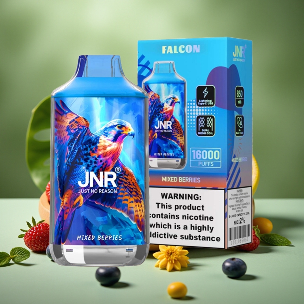 JNR Falcon 16000 Puffs 22ml Bayas Mixtas vape distributor Mexico
