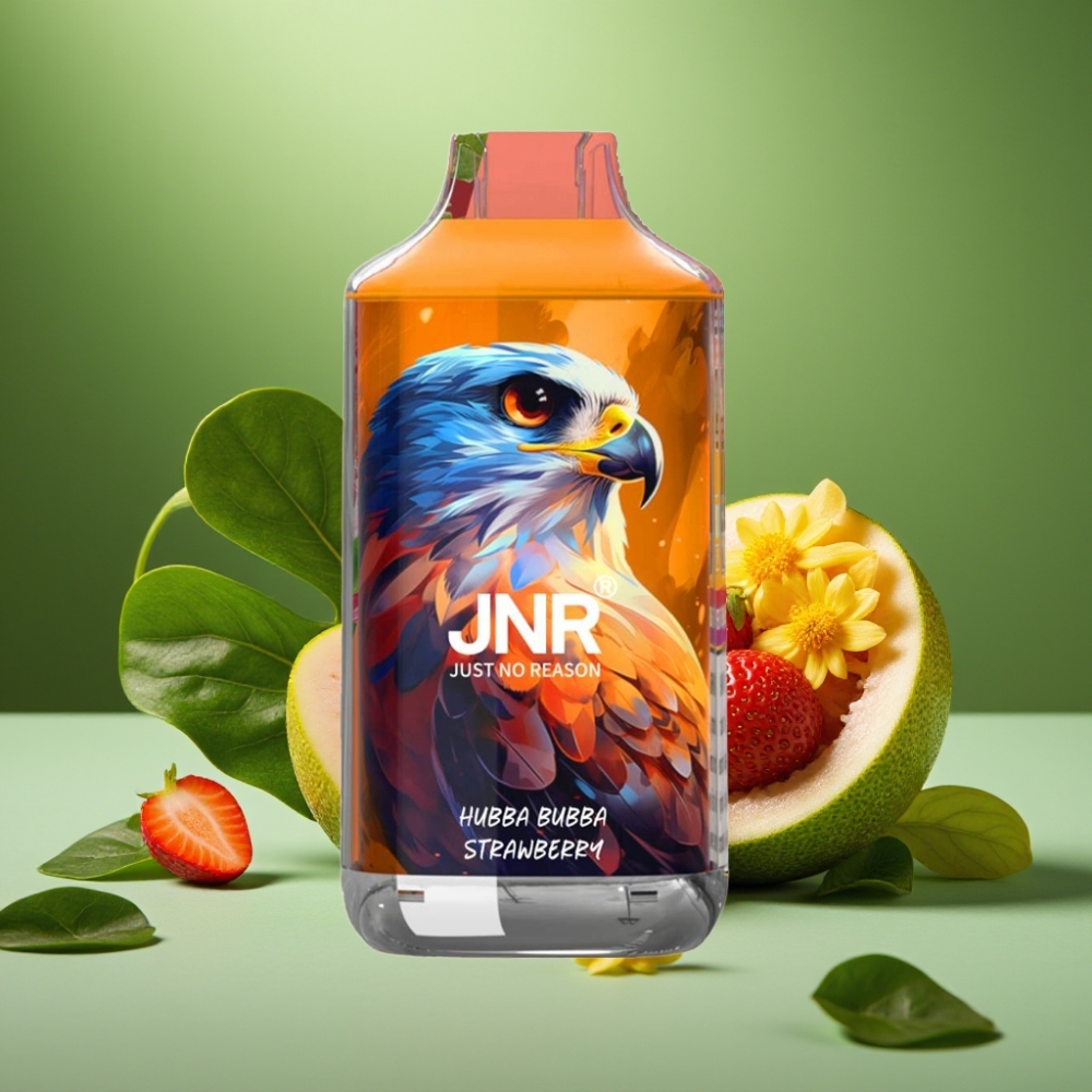 JNR Falcon 16000 Puffs 22ml Fresa Hubba Bubba vape distributor Mexico