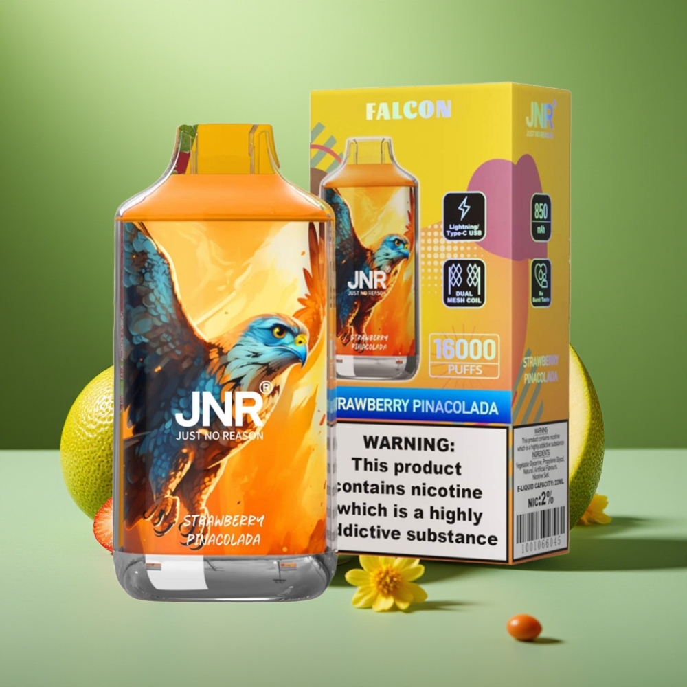 JNR Falcon 16000 Puffs 22ml Fresa Piña Colada vape distributor Mexico