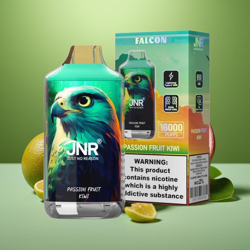 JNR Falcon 16000 Puffs 22ml Maracuyá Kiwi vape distributor Mexico