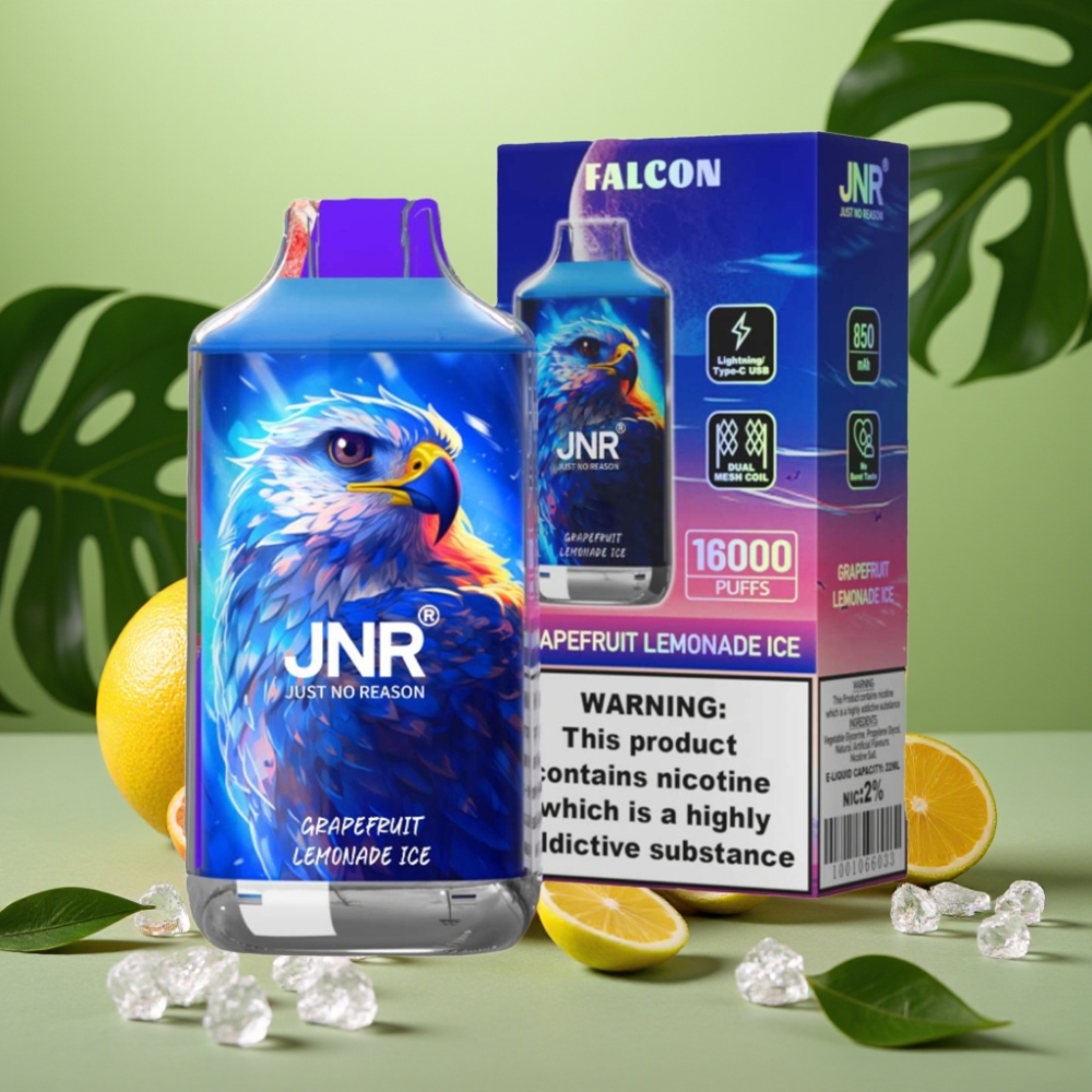 JNR Falcon 16000 Puffs 22ml Toronja Limonada Helada vape distributor Mexico