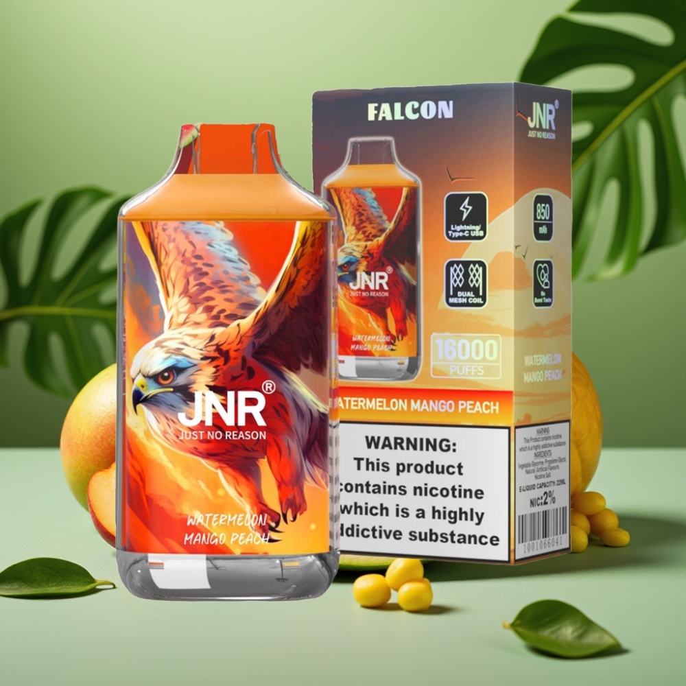 JNR Falcon 16000 Puffs 850 mAh Sandía Mango Melocotón vape distributor Mexico