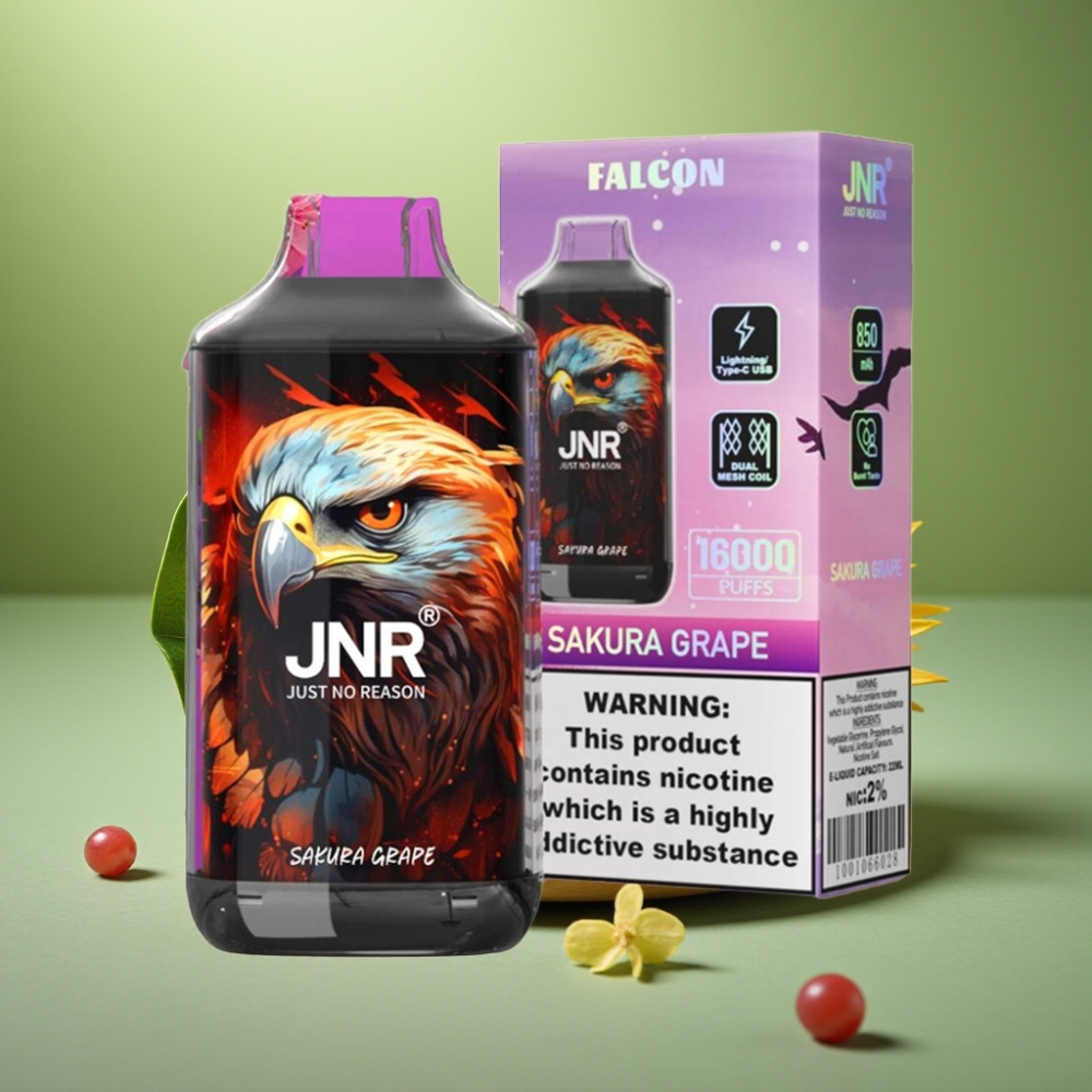 JNR Falcon 16000 Puffs 850 mAh Uva Sakura vape distributor Mexico