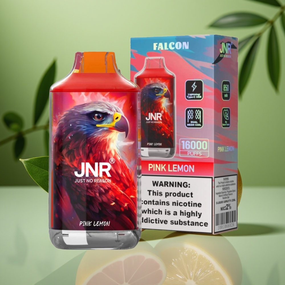 JNR Falcon 16000 Puffs 850mAh Limón Rosa vape distributor Mexico