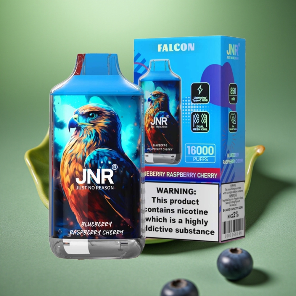 JNR Falcon 16000 Puffs Dual Mesh Arándano Frambuesa Cereza