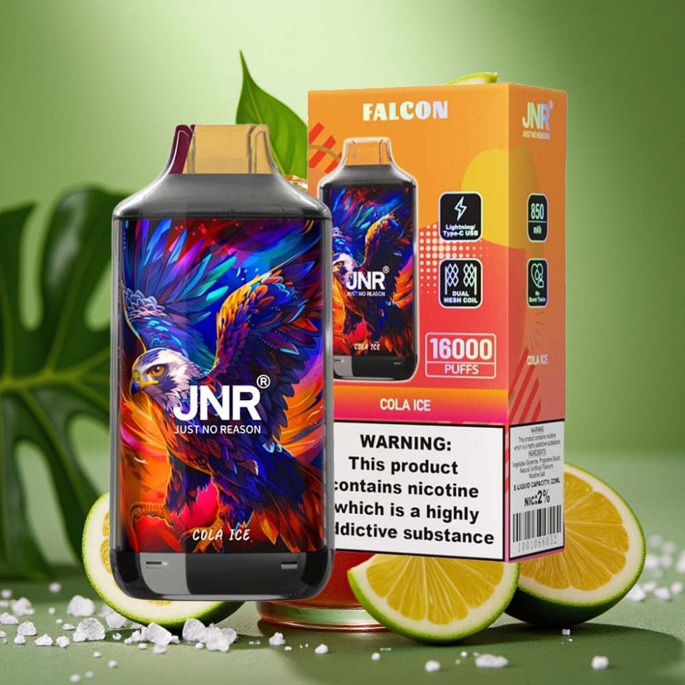 JNR Falcon 16000 Puffs Dual Mesh Cola Helada vape distributor Mexico