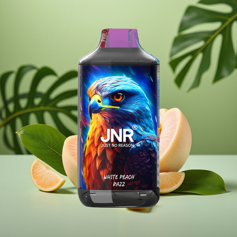 JNR Falcon 16000 Puffs Durazno Blanco Razz Dual Mesh Coil