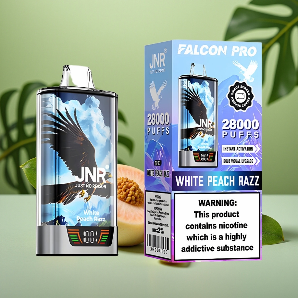 JNR Falcon Pro 28000 30ml Duraznorrosado Blanco vape distributor Mexico
