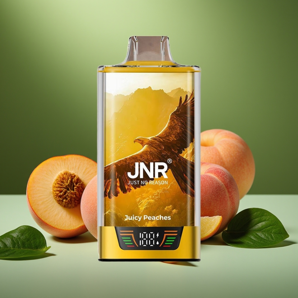 JNR Falcon Pro 28000 Melocotones Jugosos y USB Tipo-C vape distributor Mexico