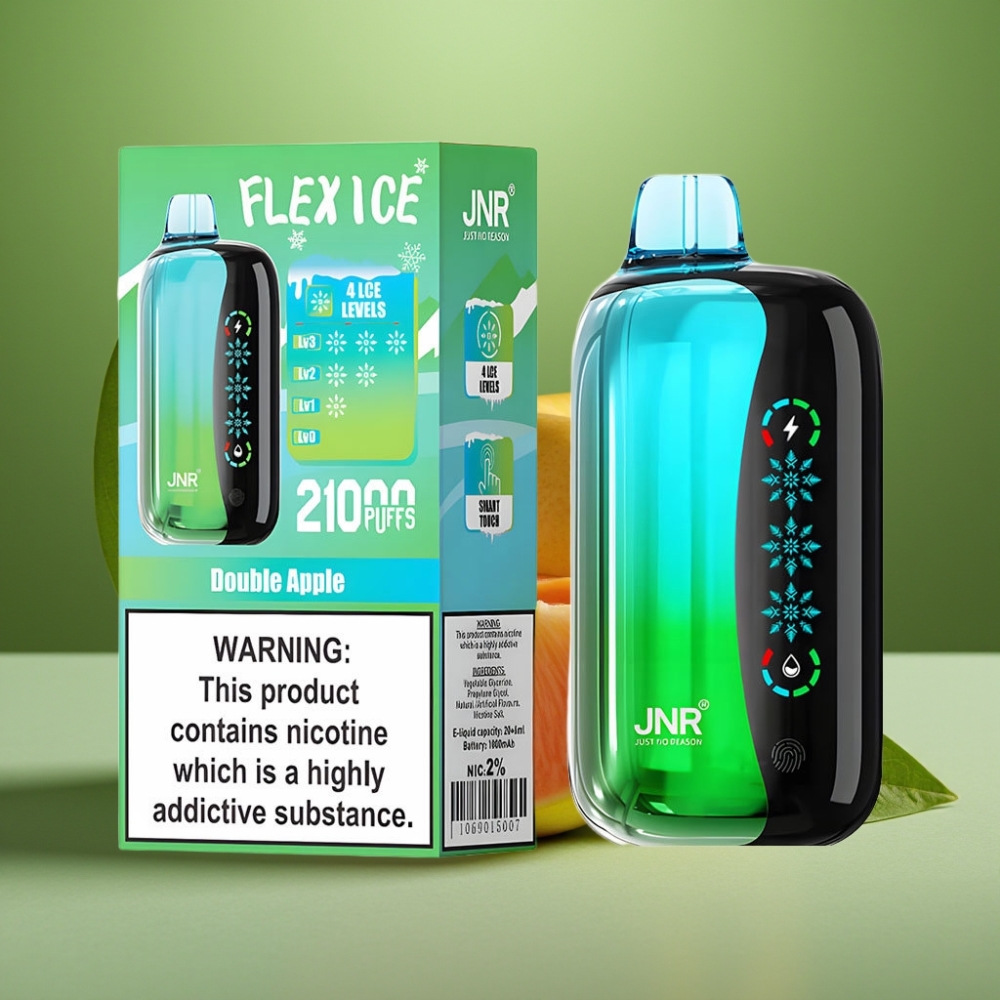 JNR Flex Ice 21000 Puffs Doble Manzana Ajuste de Hielo vape distributor Mexico