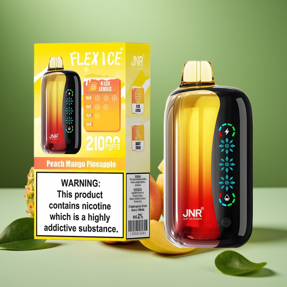 JNR Flex Ice 21000 Puffs Durazno Mango Piña vape distributor Mexico