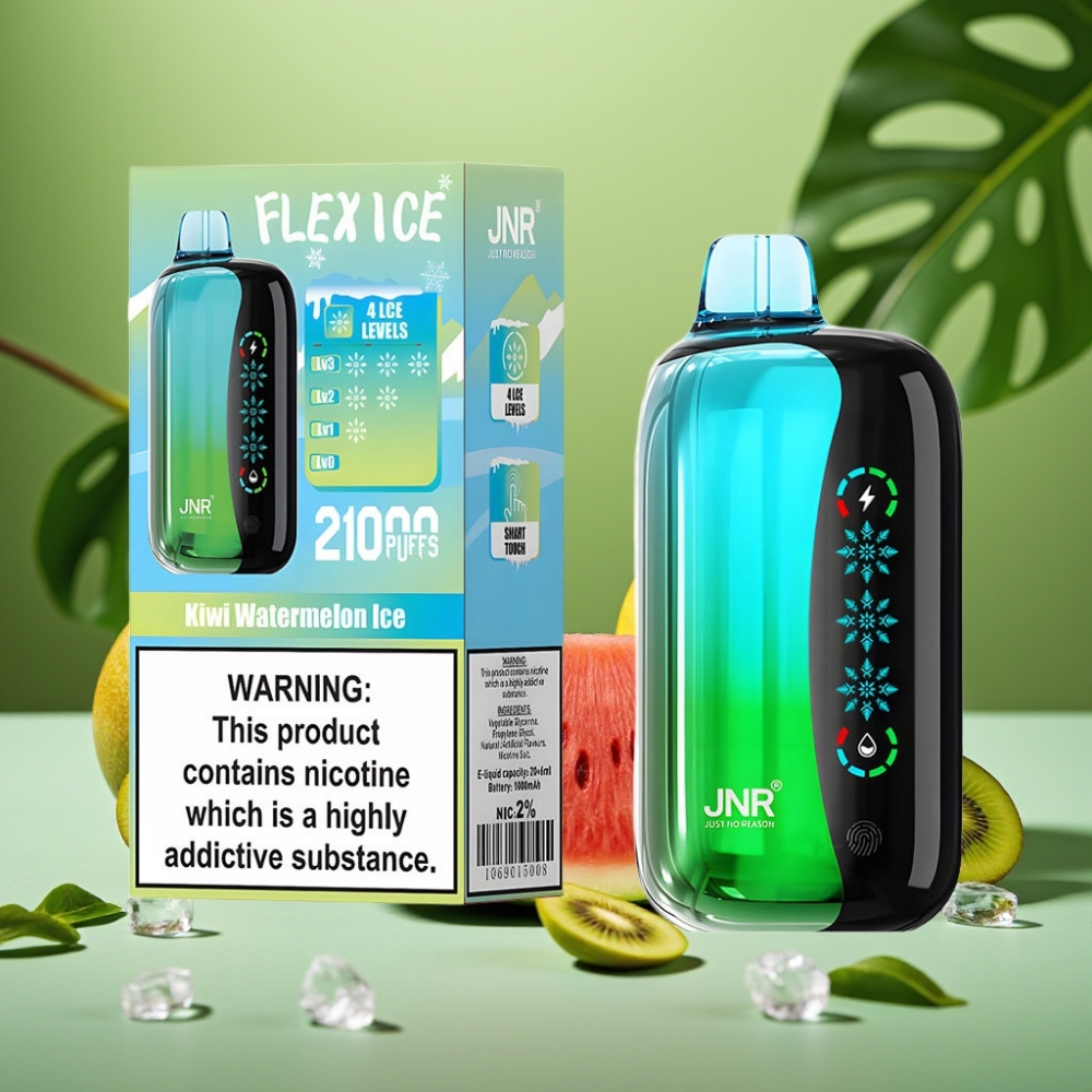 JNR Flex Ice 21000 Puffs Toque Pantalla Kiwi Sandía Helada