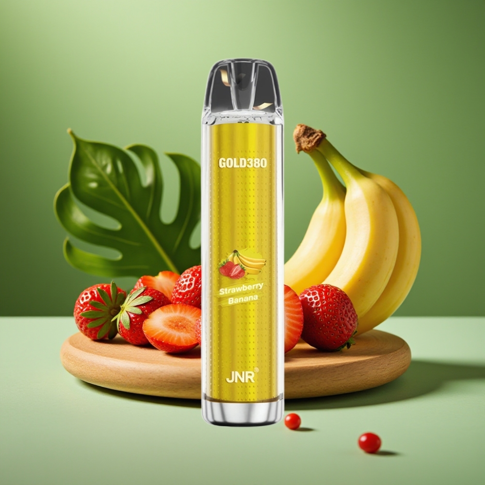 JNR Gold380 6000 Puffs Fresa Plátano 13ml vape distributor Mexico
