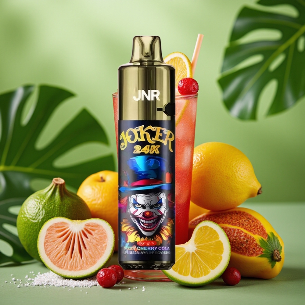 JNR Joker 24000 Puffs Recargable Cereza Cola Fizzy vape distributor Mexico