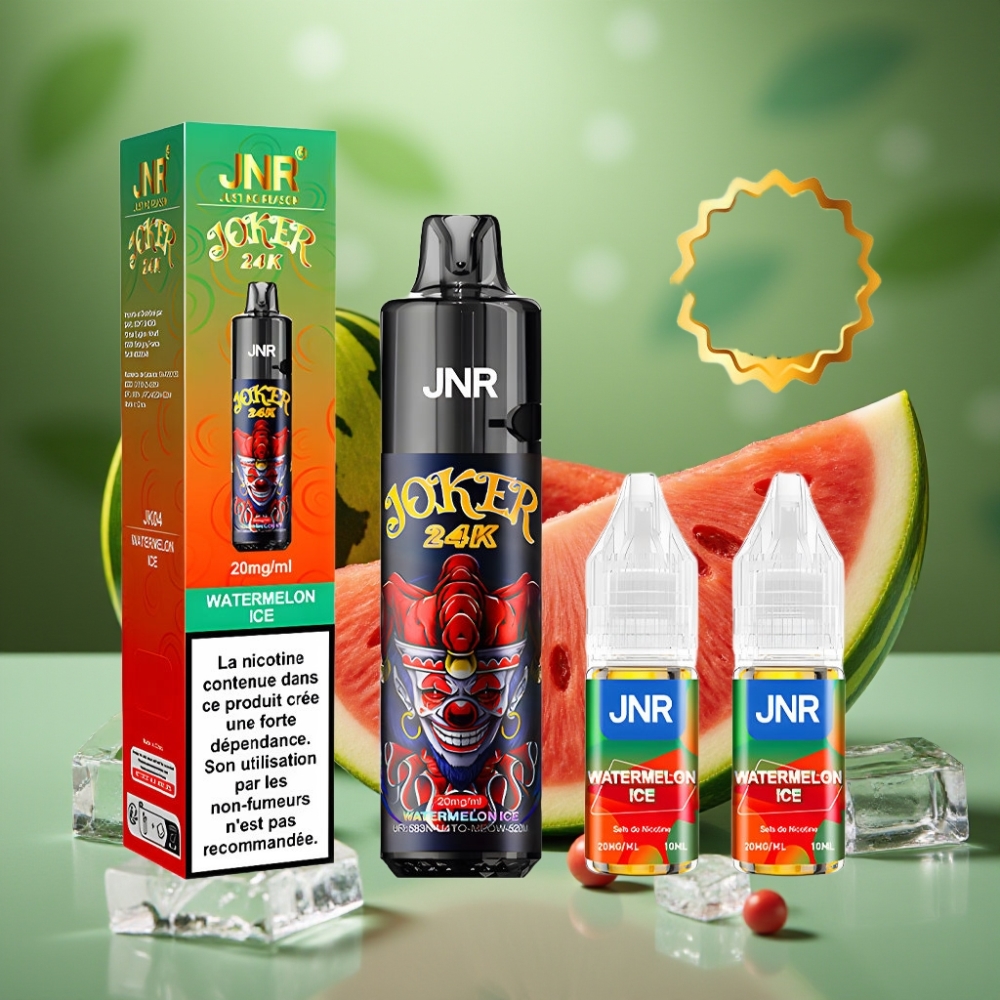 JNR Joker 24000 Puffs Recargable Sandía Helada vape distributor Mexico